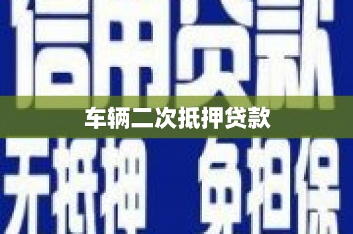 宜州车辆二次抵押贷款