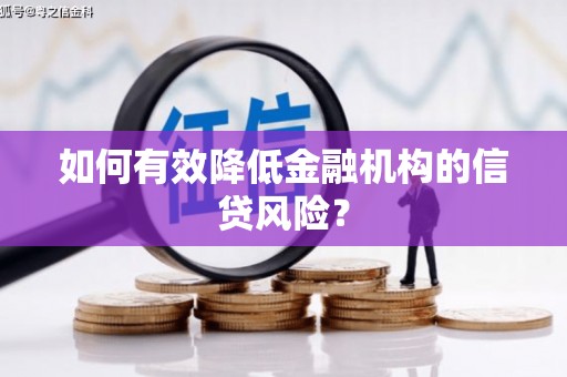 宜州如何有效降低金融机构的信贷风险？