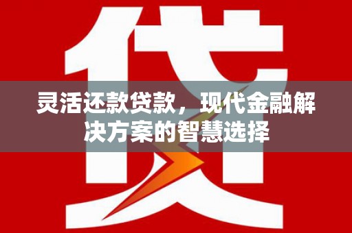 宜州灵活还款贷款，现代金融解决方案的智慧选择