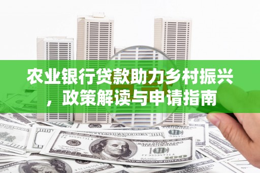 宜州农业银行贷款助力乡村振兴，政策解读与申请指南