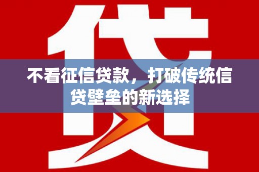 宜州不看征信贷款，打破传统信贷壁垒的新选择