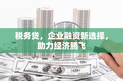 宜州税务贷，企业融资新选择，助力经济腾飞