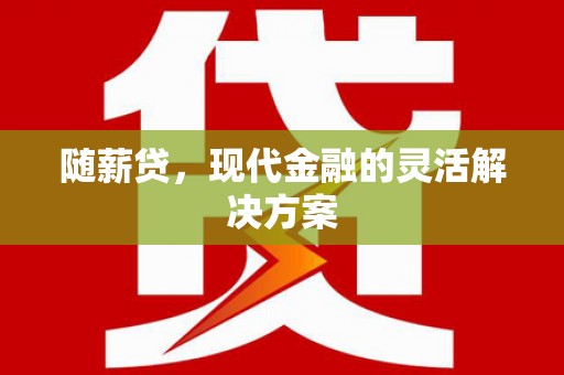 宜州随薪贷，现代金融的灵活解决方案