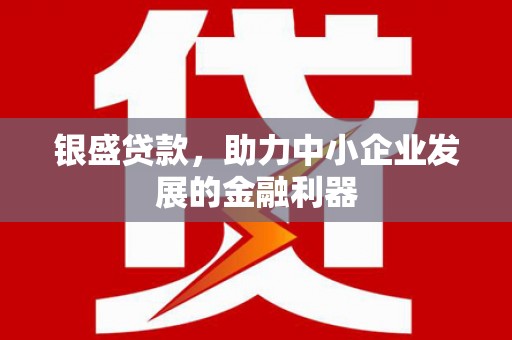 宜州银盛贷款，助力中小企业发展的金融利器