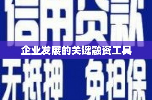 宜州企业发展的关键融资工具