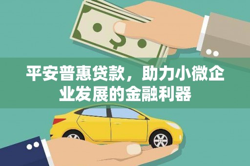 宜州平安普惠贷款，助力小微企业发展的金融利器