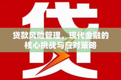 宜州贷款风险管理，现代金融的核心挑战与应对策略